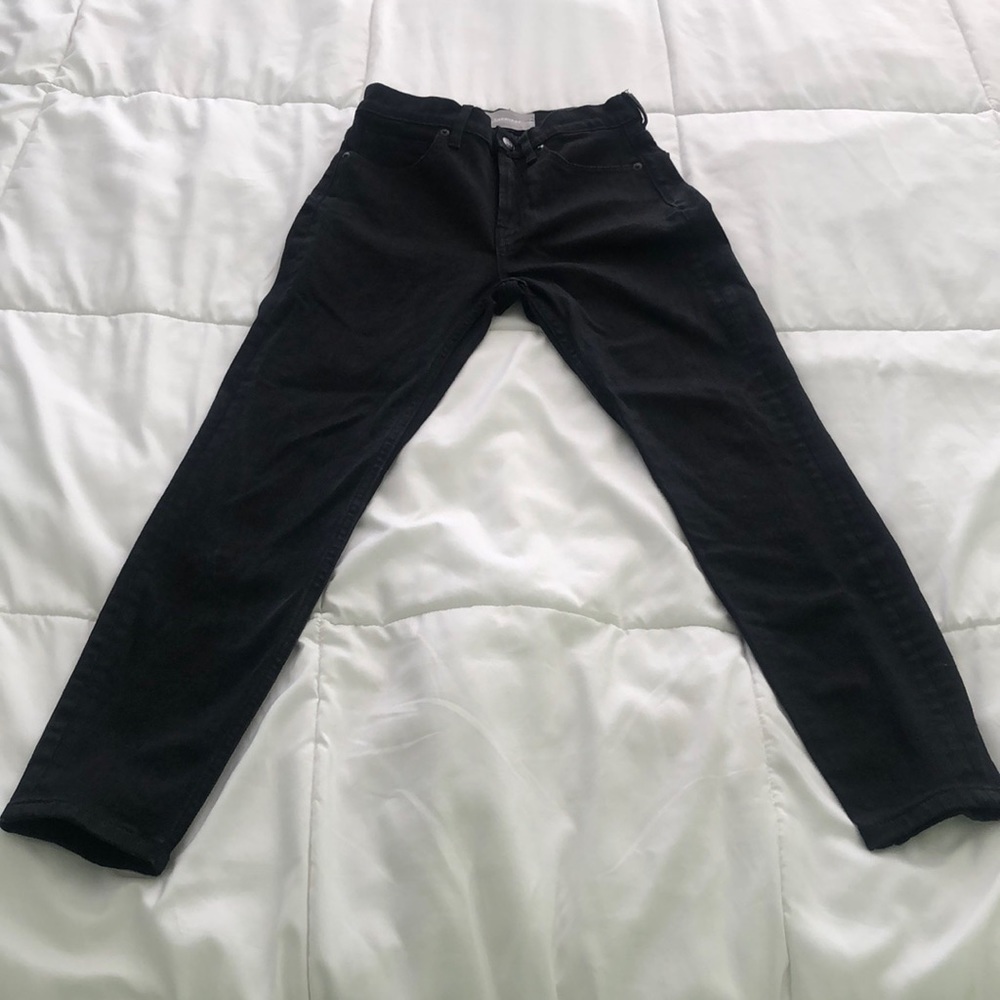 Everlane black jeans high rise 25 ankle with front and back pockets